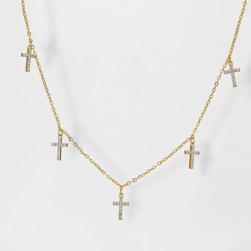 FEEHOW Frühling/Sommer Stern und Mond Schlüsselbeinkette für Mädchen