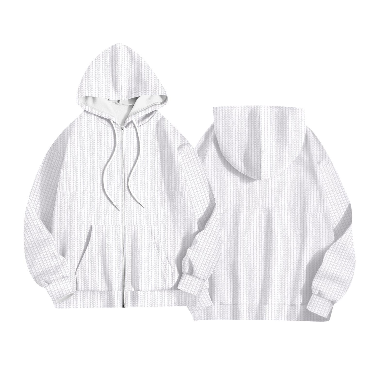 

Женская модная куртка, повседневный кардиган с капюшоном и длинными рукавами с принтом, толстовки XL белый