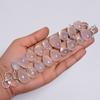Rose Quartz Sterling Silver Bracelet 100% Natural Rose Quartz Mix Shape Ethnic Style Handmade Jewelry 6-8" WSJ-4633