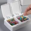 Mini Desktop Pop-up Storage Box Dust Proof Cotton Swabs Makeup Organizer Case Small Things Holder