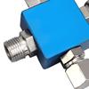 3 Way Air Hose Splitter Temperature Adapter Professional Replacement Accessories Blue Joint