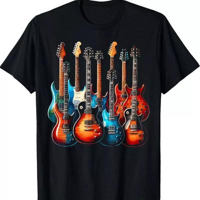Guitars Guitarists Music Guitar T Shirt Christmas