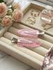 Dior 2 Pièces Pince à Cheveux Transparente Rose avec Logo Barrettes Alligator en Métal Mode Accessoires Cheveux pour Femmes Franges Décor Quotidien