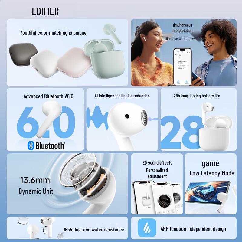 Edifier X1 Evo True Wireless AI Translation Earbuds