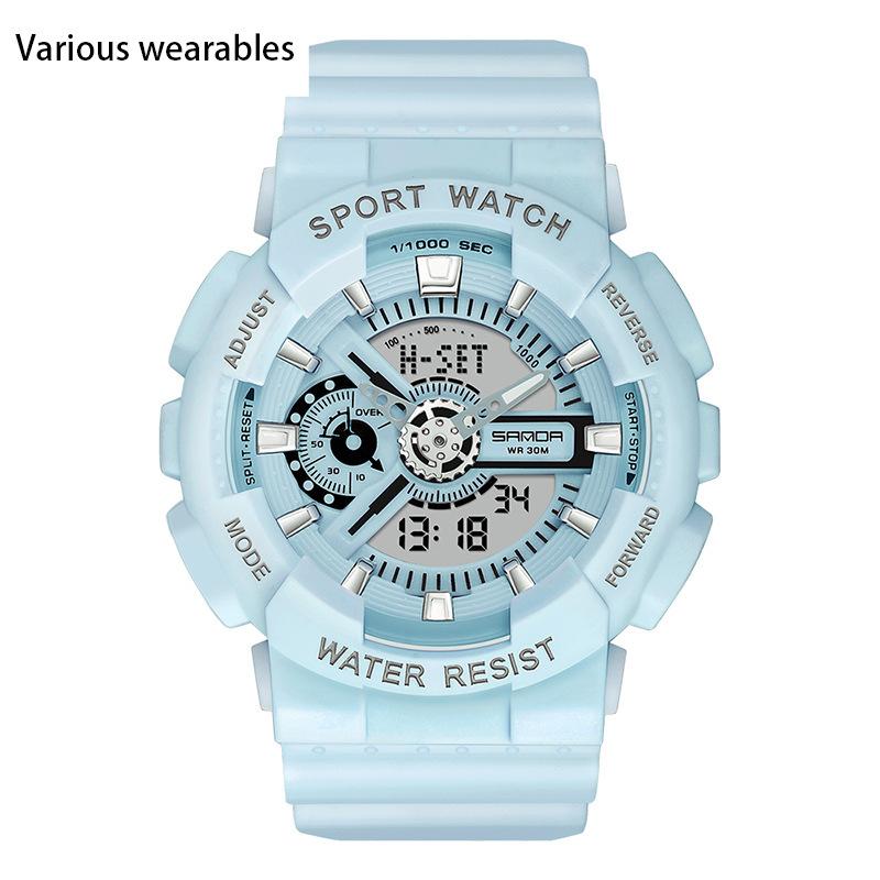 Modische Jugend Herren- und Damenuhren Outdoor Wasserdicht Leuchtend Multifunktionale Elektronische Uhr