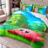 Kirby 3Pcs Bedding Set Duvet Cover With Two Pillowcases For Bedroom Home Decoration