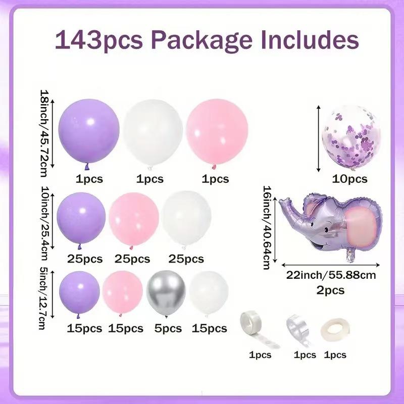 Baby Shower Baby Elephant Aluminum Film Balloon Wreath Set Baby Baptism Birthday Party Photo Props