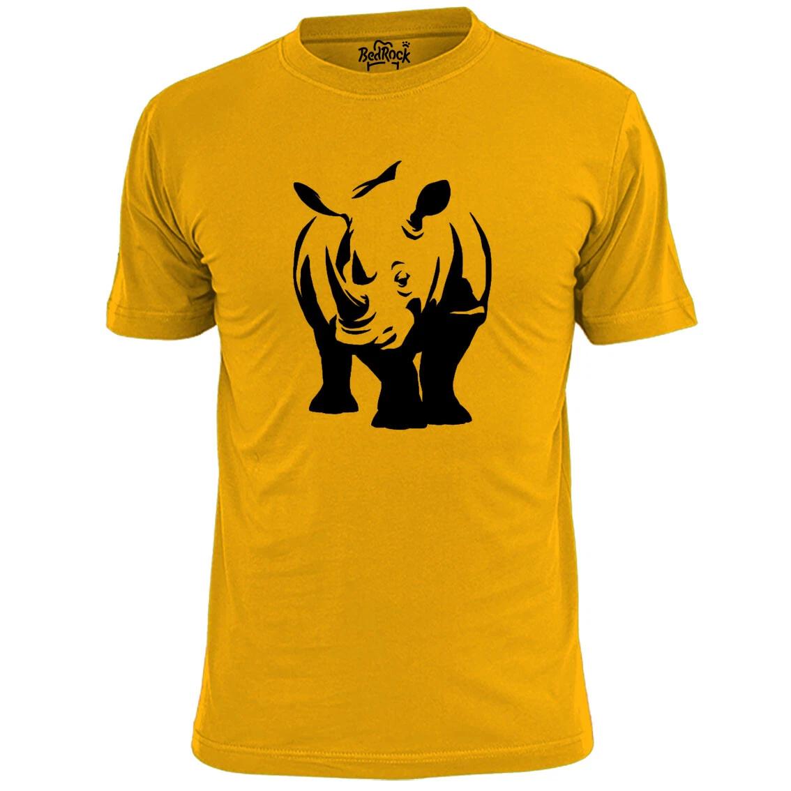 Mens Rhinoceros Stencil T shirt Rhino Wildlife 2XL