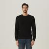 FERRAROMILANO Contrast Point Round Sweater Black (Amserd10139)