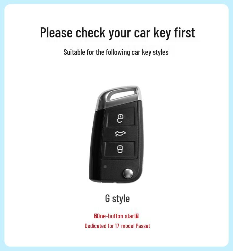 Key Covers for Volkswagen: Sagitar, Bora, Magotan, Golf, T-Roc, Tiguan L, Passat, Lavida.