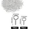 8/10mm Mini-Schraubösen Metall-Ösenhaken Ösen Gewinde-Anhängerverschlüsse Schmuckzubehör für DIY-Schmuck