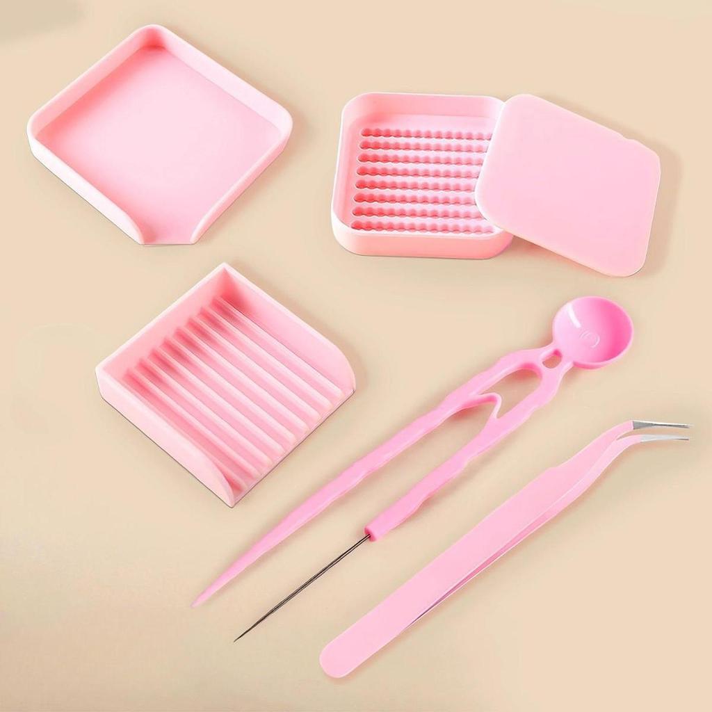 Beads Crafting Tray Kit Craft Tool Set Sturdy High Efficient Organizer for DIY Art