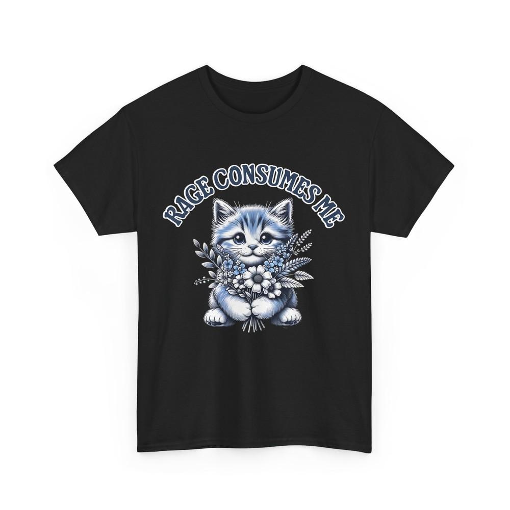 

Kitten Rage Consumes Me Shirt, Cats Owner Kitty Women Men Cute T-shirt 2XL
