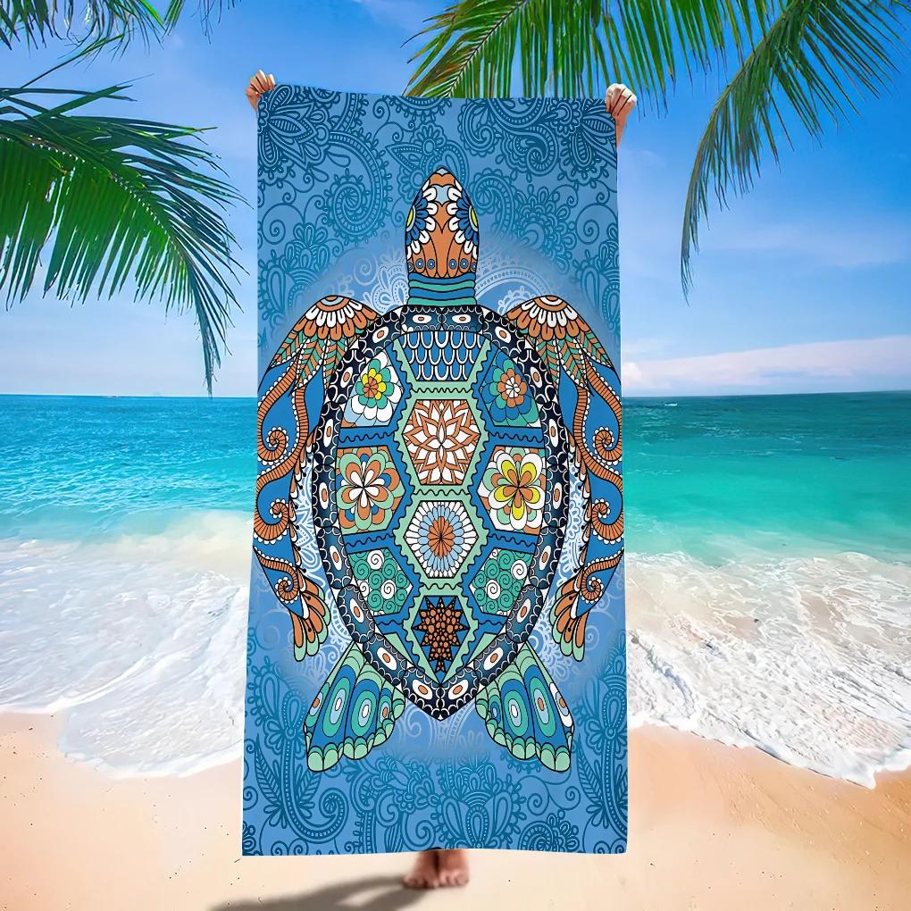 

New Bohemian Beach Towel Quick Dry Swim Towel Soft Bath Towel for Sand Chair Lounge Poolside W40*H60(CM)