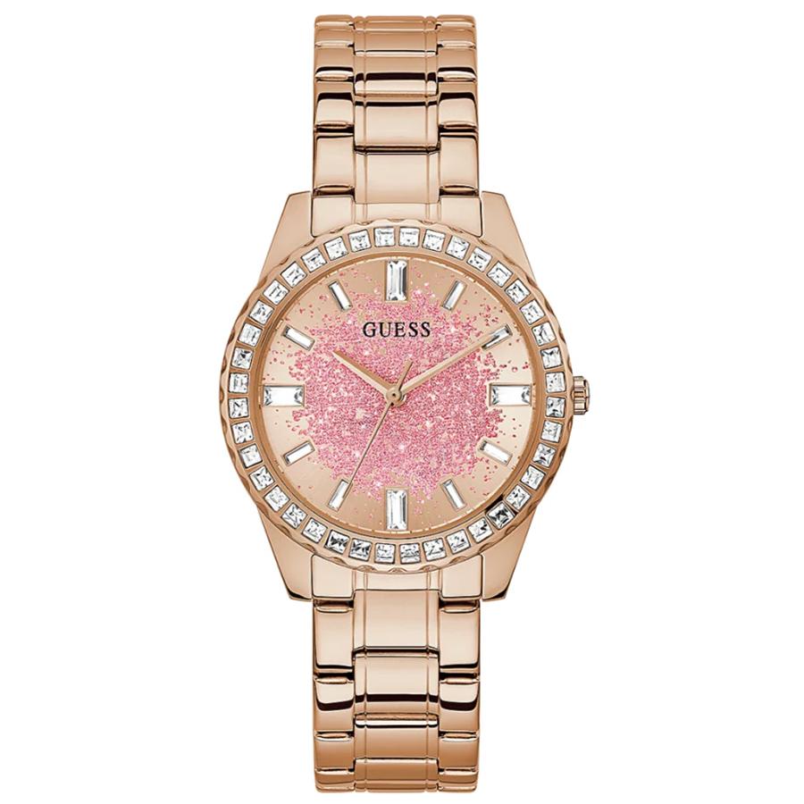 

Guess Stainless Steel Strap Women s Quartz Watch - Elegant Pink Design - GW0405L3