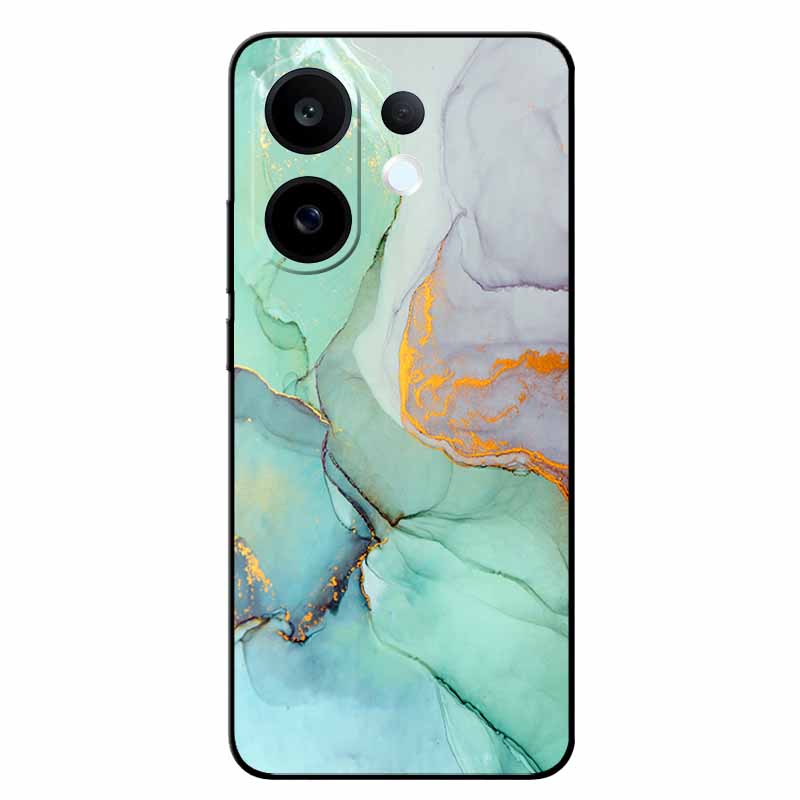 For Vivo S30 5G Cases V2464A Marble Painted Silicone Back Cover Cases For V2464A Soft Black Funda VIVO S30 TPU Cases Vivo S30 5G