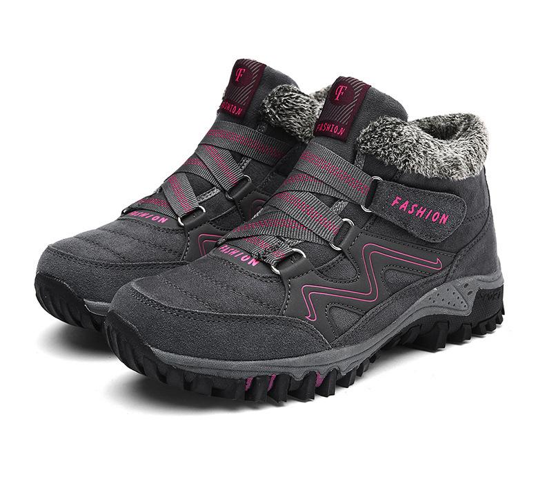 2025 large size outdoor elderly cotton shoes women's winter high-top snow shoes elderly walking shoes mother shoes