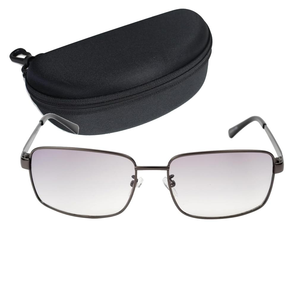 CAPTAIN STAG Gunmetal Metal Frame Sunglasses with Men's Case, CS-001-3-EH-72
