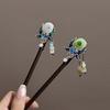 Classic Chinese Wooden Tassel Hair Stick for Women Flower Fresh Pearl Handmade Hairpins Charm Jewelry Accessories Hair Ornaments