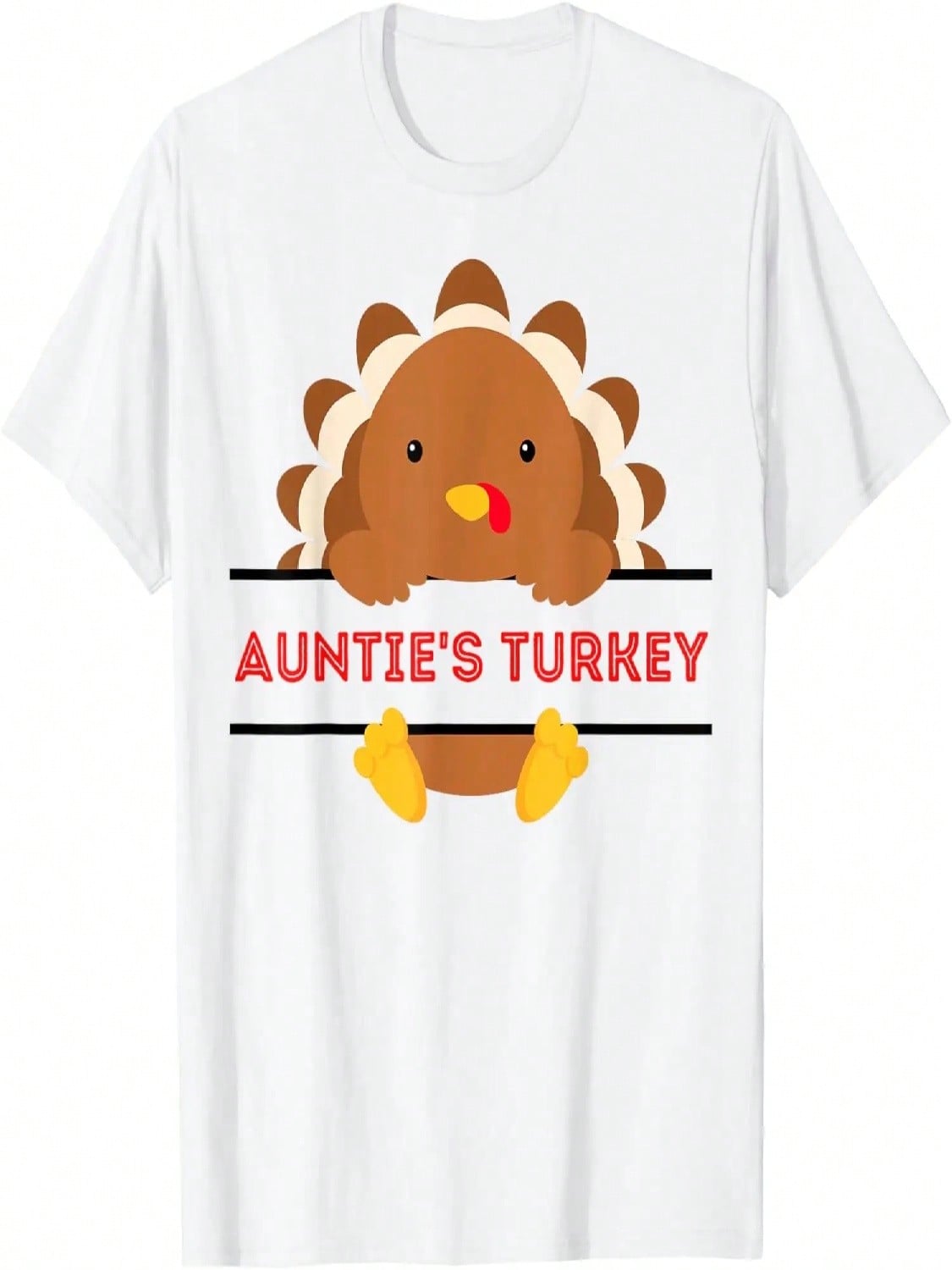 Auntie s Turkey Thanksgiving Funny Turkeys Family Boy Girl T-Shirt. S разноцветный
