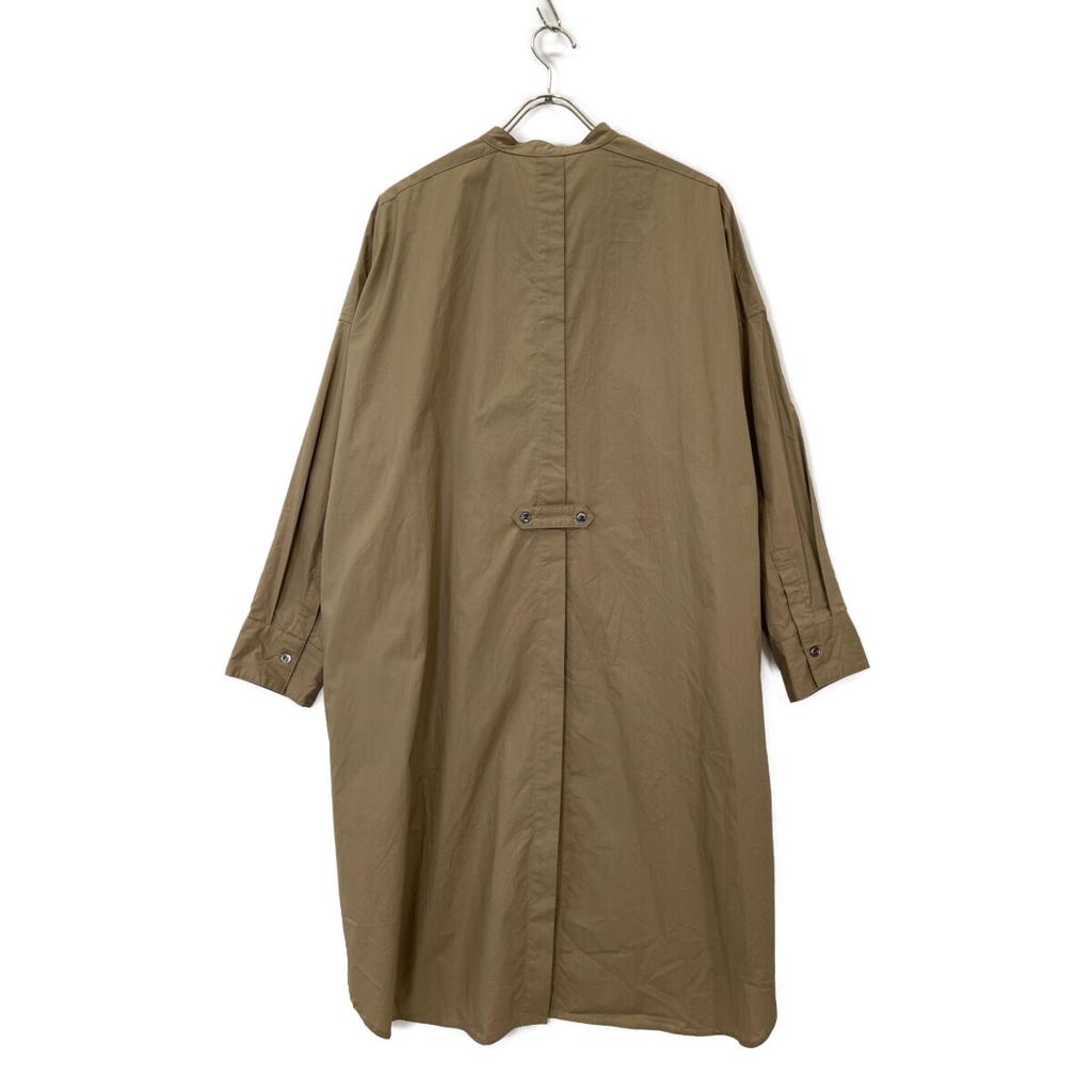 UNIVERSAL TISSU UT211SH009 Beige Natural Type Lighter Band Collar Long Shirt Tops Not Written beigeUsed