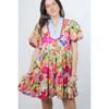 New E-Commerce Loose And Casual Comfortable V-Neck Floral New Printed Dress