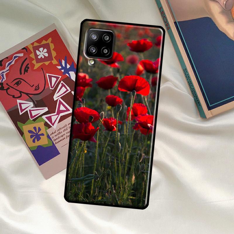 Poppy Flower Bloom Case For Samsung Galaxy A73 A53 A33 A23 A13 A51 A71 A12 A22 A32 A42 A52 A14 A34 A54 Cover