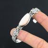 Mothers Day Deal 925 Sterling Silver Marquise Scolecite Stone Bangle Bracelet