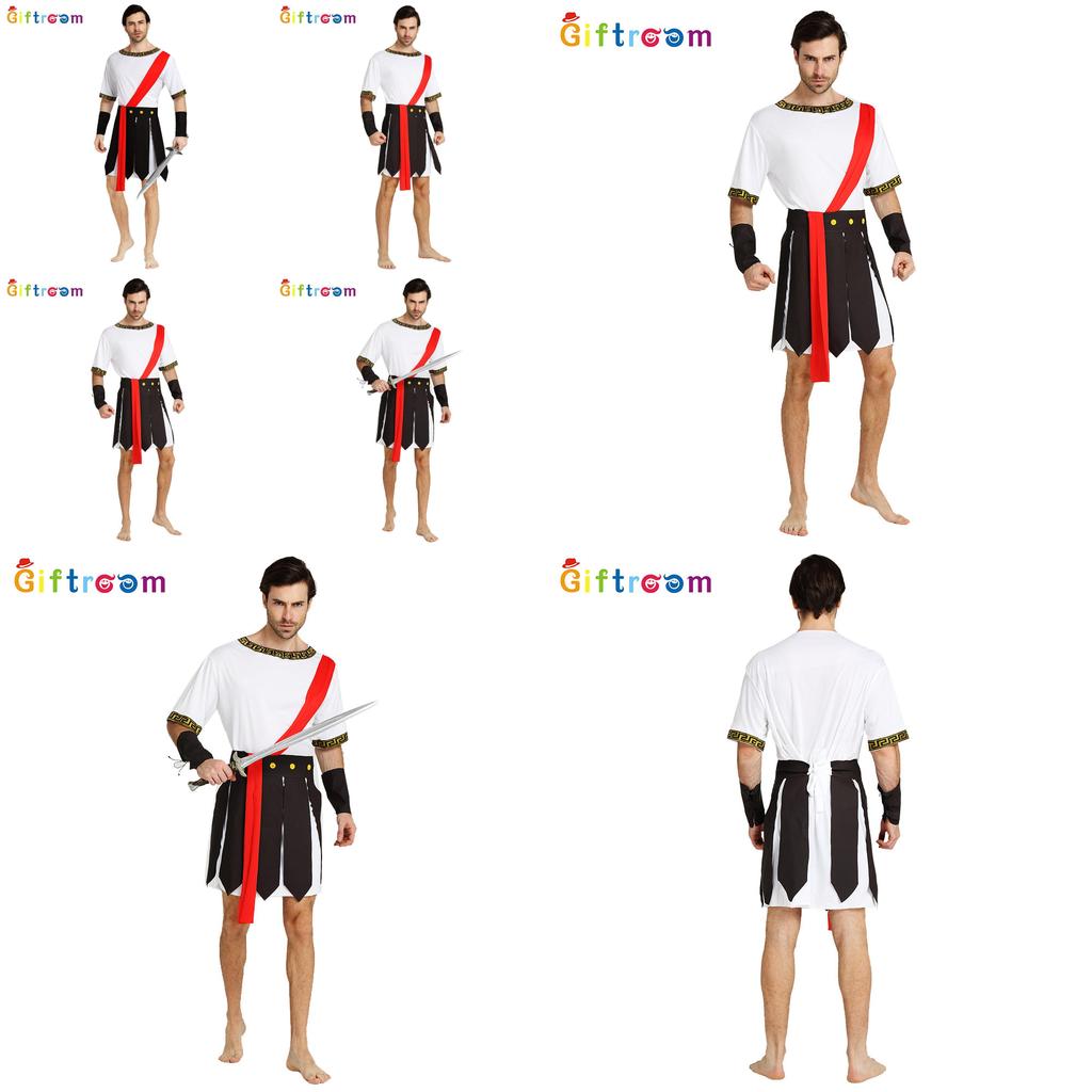 Stilvolles und bequemes Herren-Cosplay-Römerkrieger-Bühnenkostüm für Erwachsene