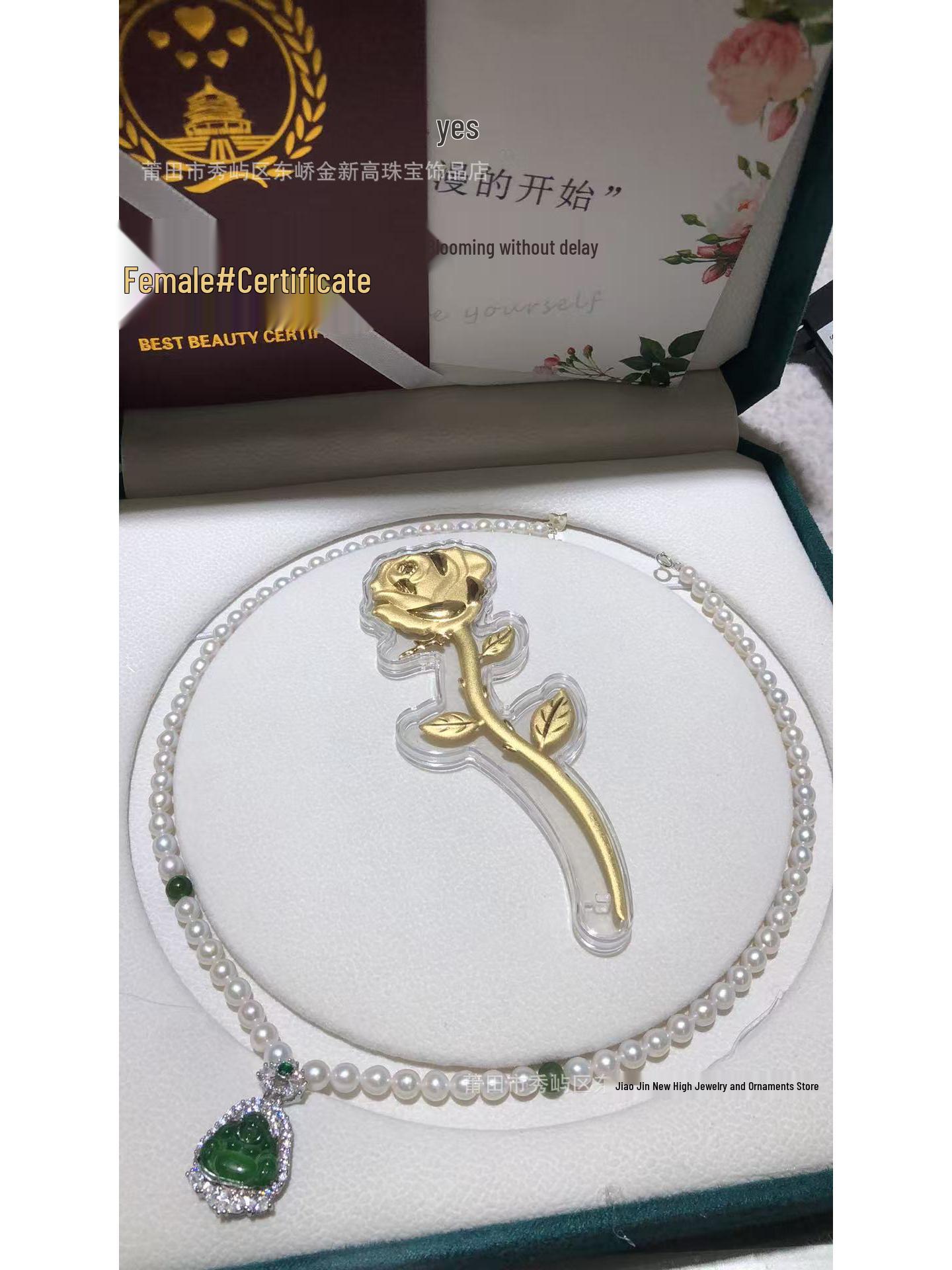 Элегантное натуральное жемчужное нефритовое ожерелье - Цепочка на ключицу в стиле легкой роскоши для женщин, Идеальный подарок для девушки или матери, Новый стиль