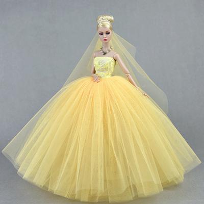 Pretty Mesh Big Hem Doll Clothes 30cm Princess Style Bridal Veil for Girl