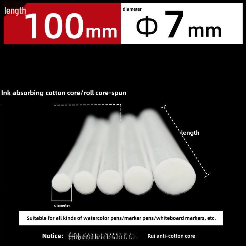 Aquarellpenn Blekk Veike Fiber Rullkjerne for Eyeliner Marker & Aromaterapi Absorberende Bomullsveke