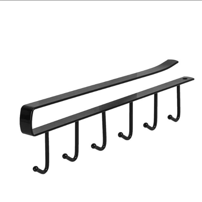 Kitchen Iron Art Seamless Nail Free Hook Cabinet Storage Rack