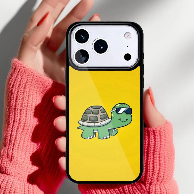 Cartoon Turtle Phone Case for iPhone 17 16 15 14 13 Pro Max Back Cover for 12 11 Pro Coque