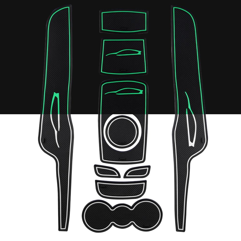 Anti-Slip Gate Slot Cup Mat for FORD Fiesta 2008 2009 2010 2012 2013 2014 2015 Non-slip Door Groove Pad Rubber Coaster Red 10pcs