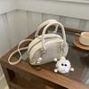 Women New Fashion  with Free Pedant PU Shoulder Bag Y2k Casual Adjustable Crossbody Bag Vintage Squared Handbag Girl Lady Gift