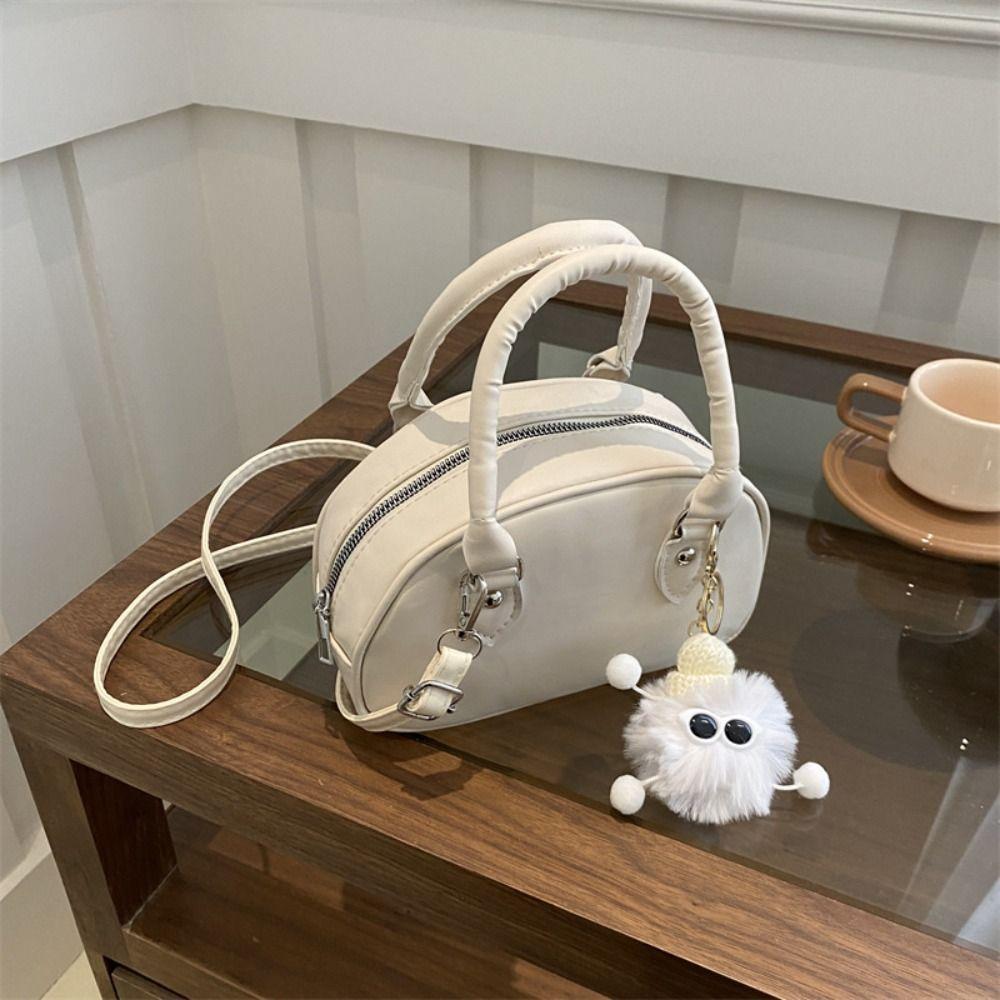 Women New Fashion with Free Pedant PU Shoulder Bag Y2k Casual Adjustable Crossbody Bag Vintage Squared Handbag Girl Lady Gift