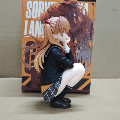 Pudełko Anime NEON GENESIS EVANGELION EVA Asuka Langley Soryu figurki w stylu szkolnym PVC model zabawki lalka ozdoba zebrana