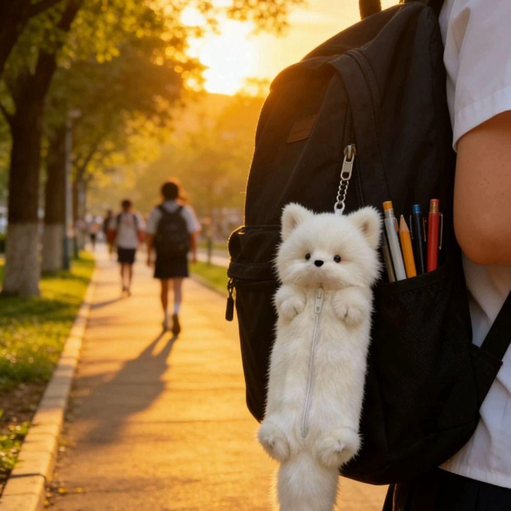 Fuchs-Form Federmäppchen Plüsch Schreibwaren Aufbewahrungstasche Niedliche Stifttasche Schüler