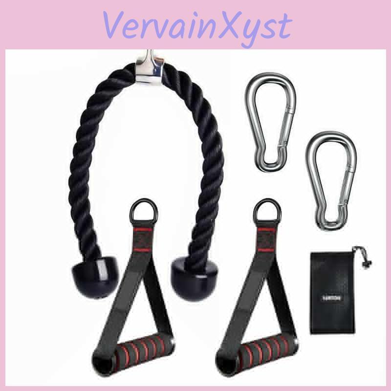 Rope Face Triceps Pull Lowering Handles Push Pull Down Cord For Biceps Back Shoulder Triceps Fitness Tension Rope Gym Accessory