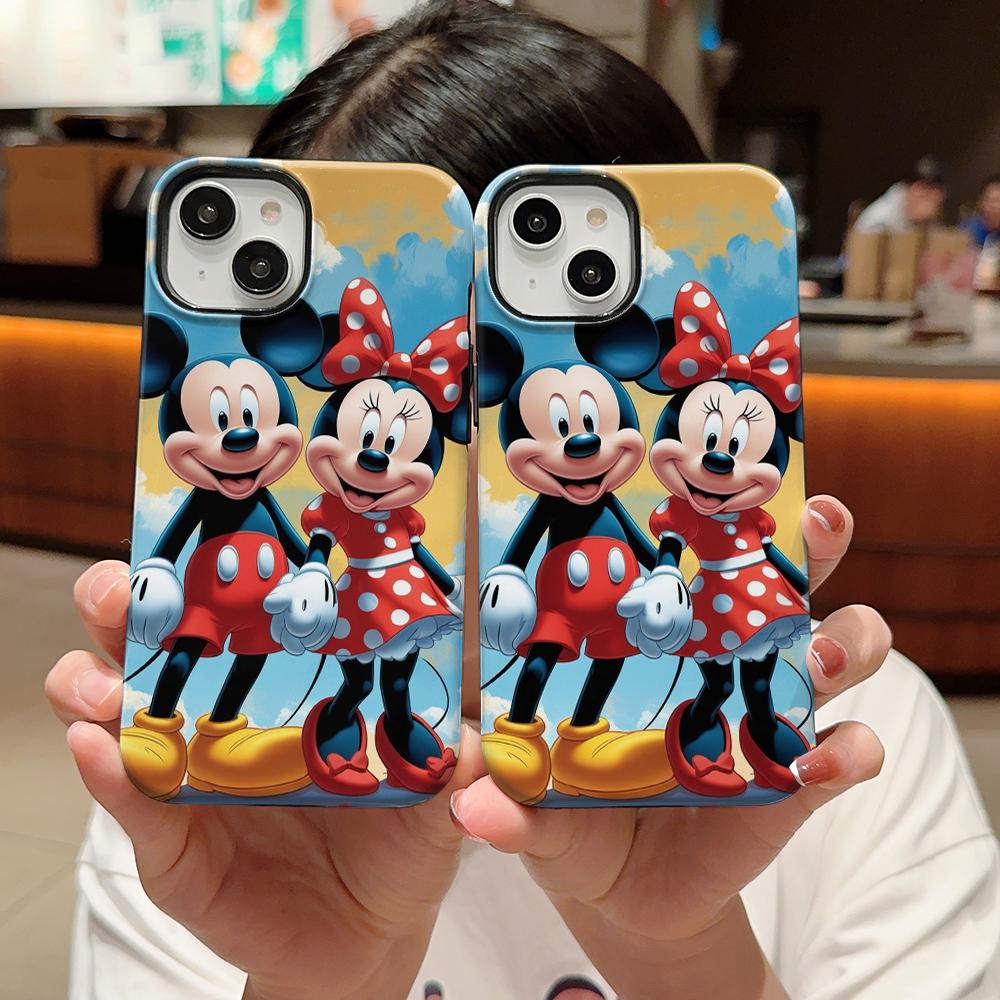 Disney phone case, double-layer protective cover, suitable for iPhone X/XS/SE/7/8/11/12/13/14/15/16/17 Pro Max Plus
