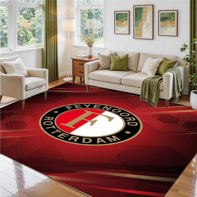 Feyenoord Design Crystal Velvet Rug Soft Decorative Mat for Bedroom Entrance