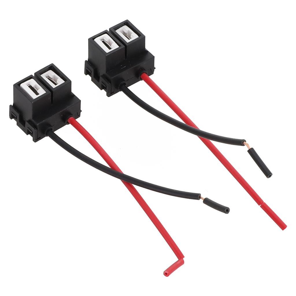 Automotive Black H7 Lamp Holder Auto Cable Car Easy To Use ABS Headlight LED Non Deformation Quick Installation