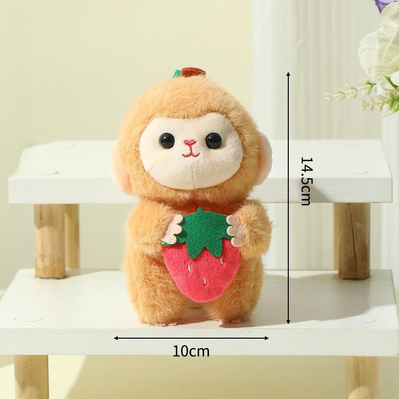 14cm Cartoon Plush Monkey Keychains Stuffed Lovely Animal Backpack Decoration Pendants Boutique Dolls Plush Toys for Kids Gifts
