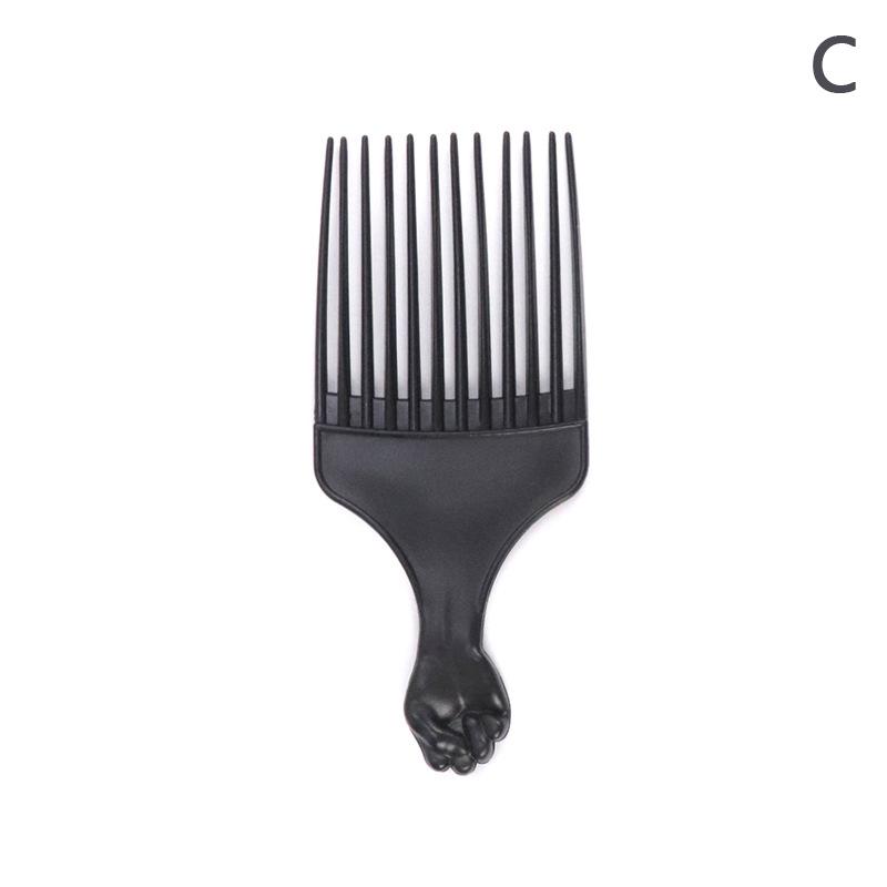 Wide Teeth Brush Pick Comb Fork Hairbrush Insert Hair Pick Comb Plastic Combs For Curly Afro Hair Styling Tools For Women Men