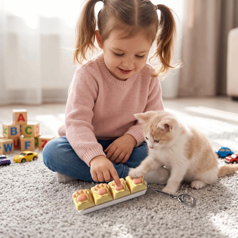 Colorful Design Cat Claws Keychain Silicone Soft Keycap Keychain Squishy Cat Paw Keychain Keyring