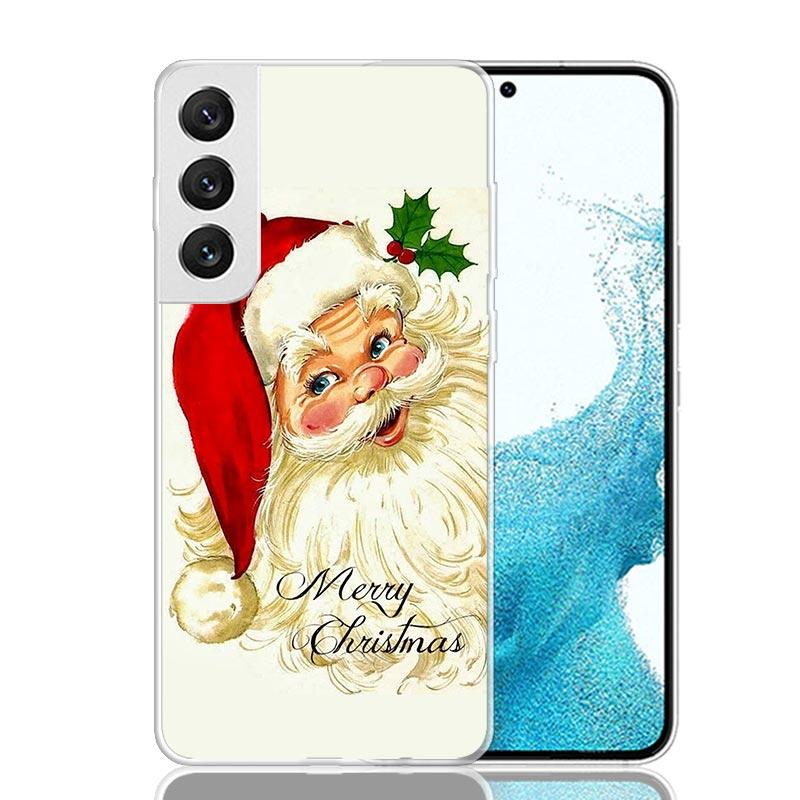 Christmas Santa Claus Present Phone Case For Samsung Galaxy S25 S24 S23 S22 S21 FE S20 Ultra S10 Plus Art Customized Coque Capa
