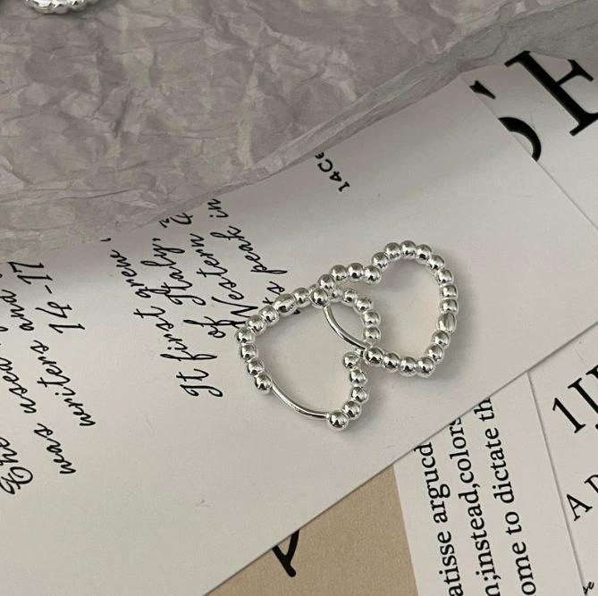 Hollow Out Heart-Shaped Zircon Ring Colorful Zircon Metal Simple Earrings Unique Ferris Wheel Design Women s Jewelry Earrings