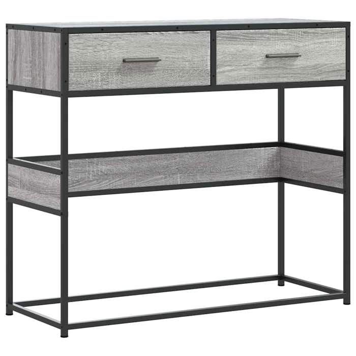 VidaXL Console Table Sonoma Grey 90x35x80 Cm Engineered Wood, Table, Side Table, Hallway Table, Entrance Table, 849177