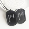 Military Dog Tag Personalised Plated Army Style Dog Id Tags with Ball Chains Silencers 2 Dog Tags Chain Pendant Necklace Goth